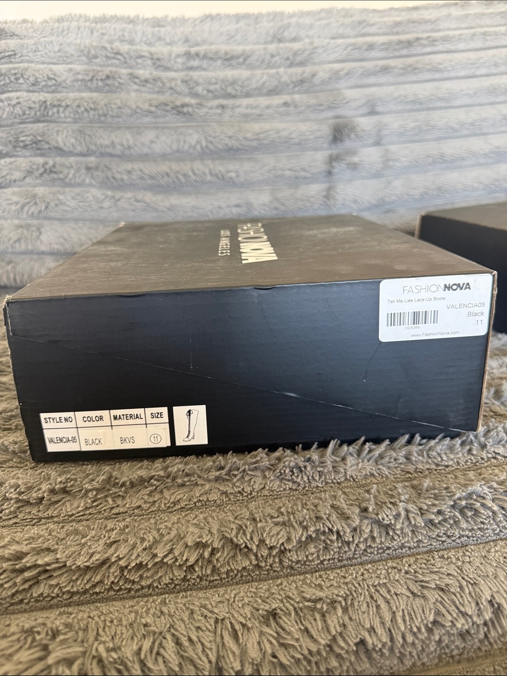 Fashion Nova Black Valencia Shoe Box